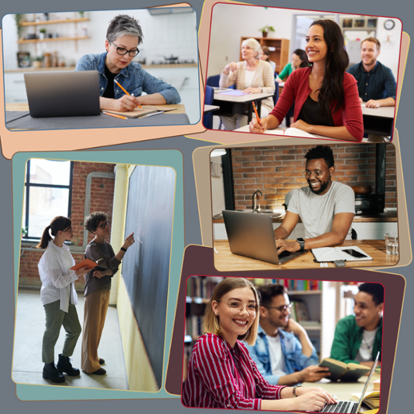 Students learning at home and in the classroom.