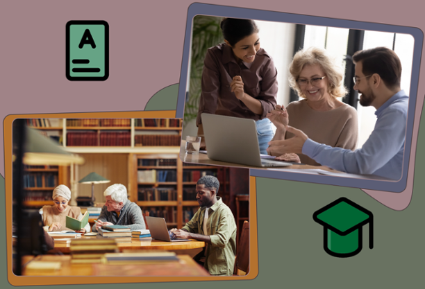 Adult Learners Studying